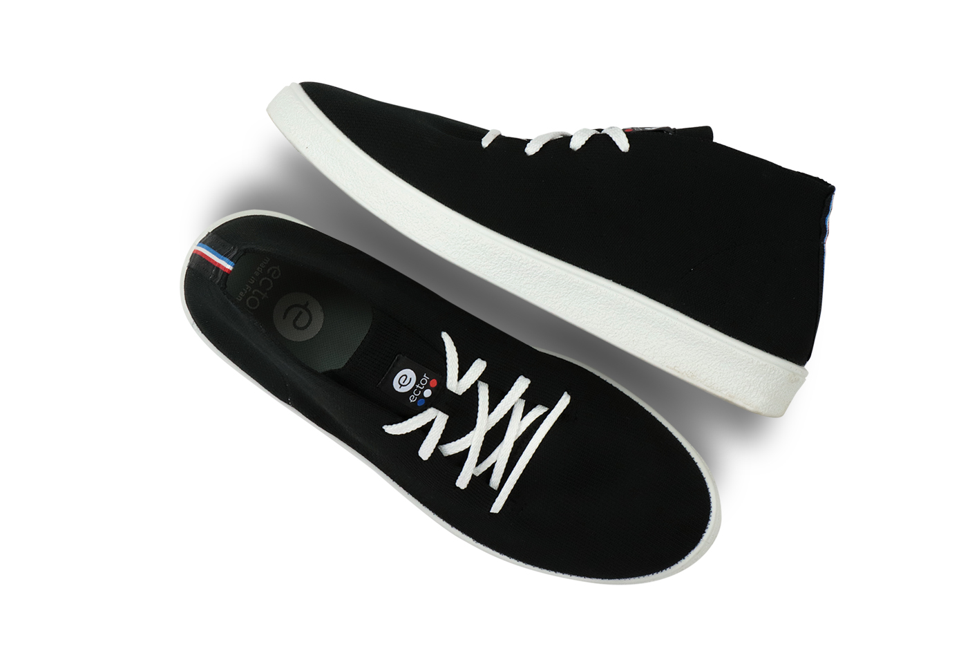 Basket montante noire Made in France de la marque Ector Sneakers