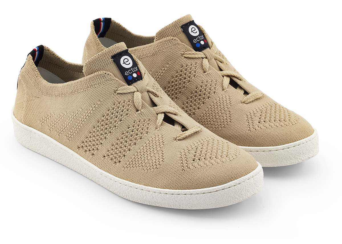 Chaussures en bouteilles plastiques recyclées beige